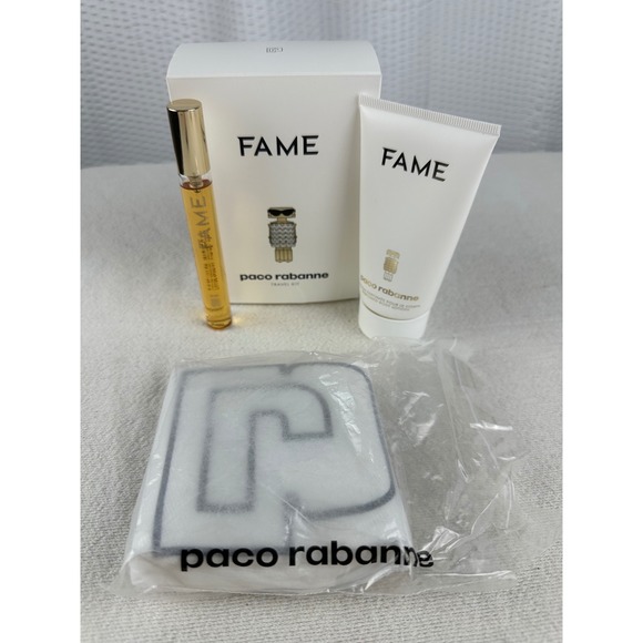 Paco Rabanne Other - Paco Rabanne FAME EDP Travel Spray 10ml + Lotion 75ml‎ & Pouch 3-PC Set New Gift